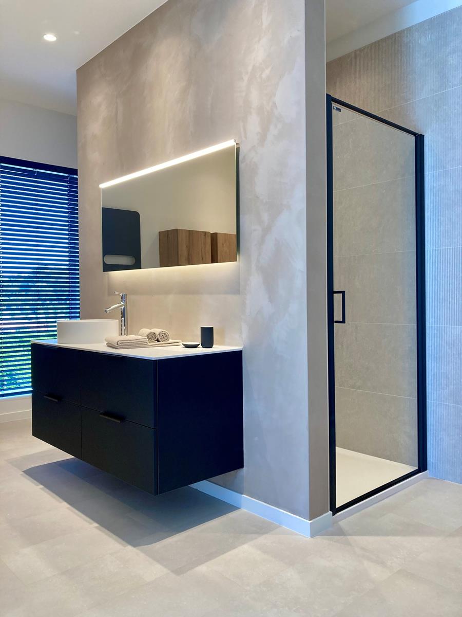 aquaconcept douchewand zwart mat