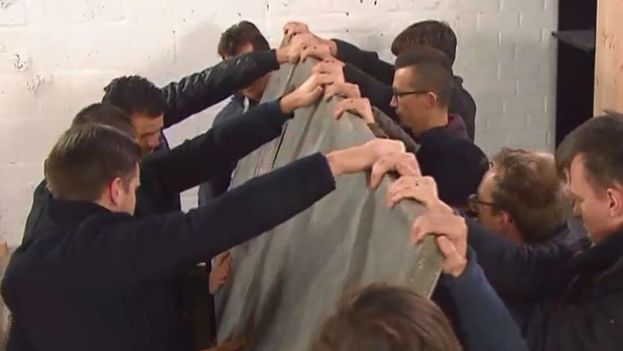 Leg het werkblad op z'n plaats