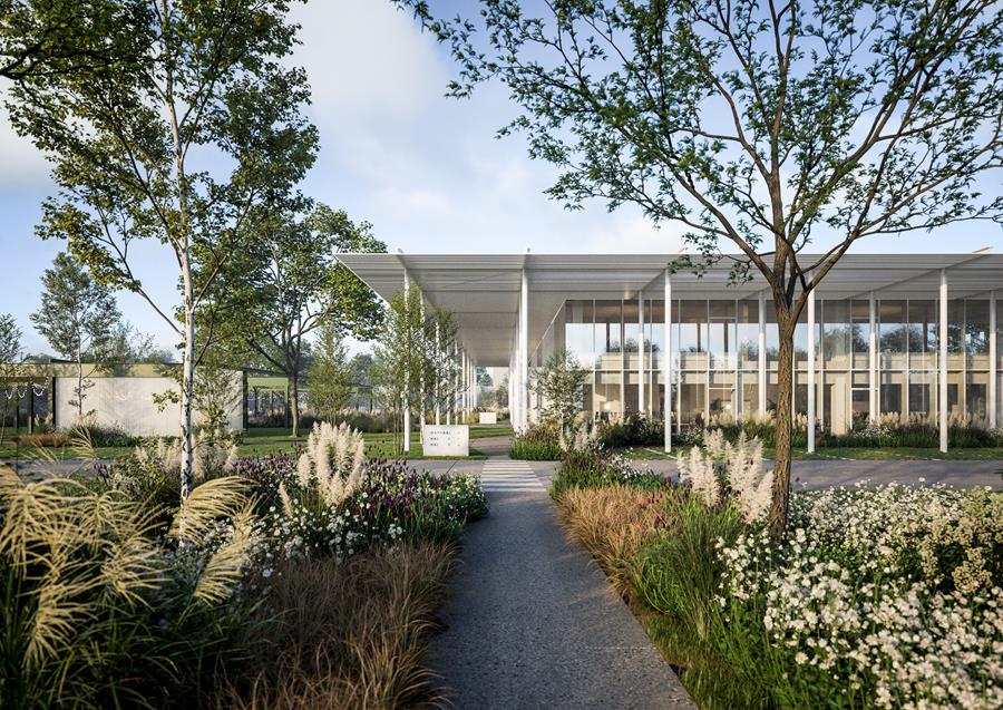 Digitale render hoofdkantoor